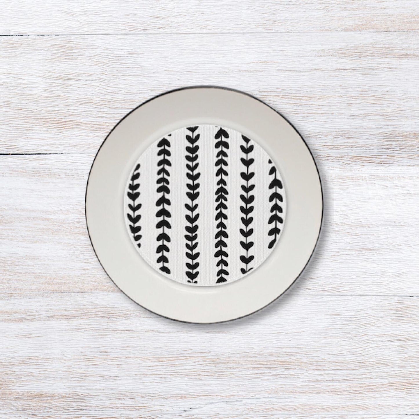Laurel Stripe Plate Accent