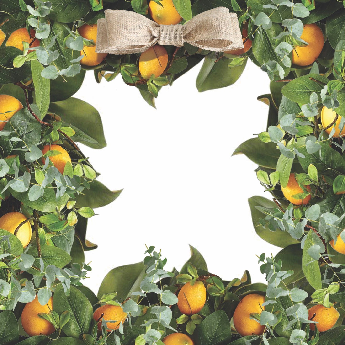 Lemon Wreath Charger - (SQUARE)