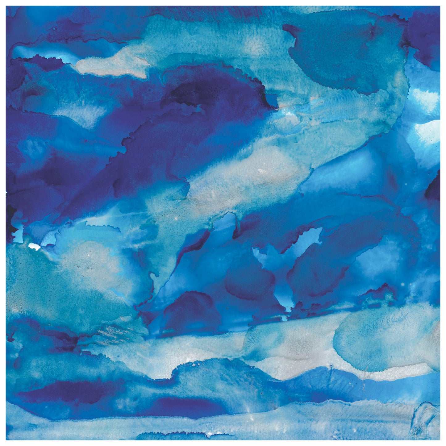 Swirl Blue Charger - (SQUARE)