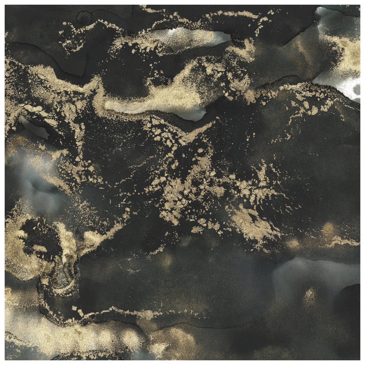 Swirl Gold - Black Charger - (SQUARE)