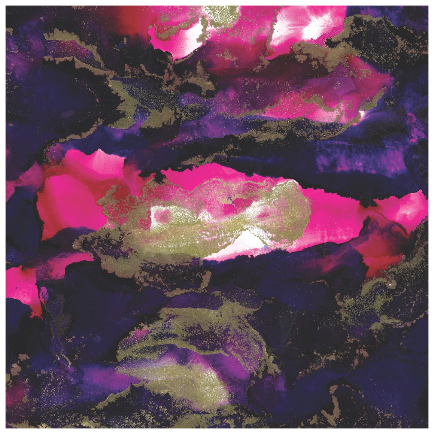 Swirl Pink - Black Charger - (SQUARE)