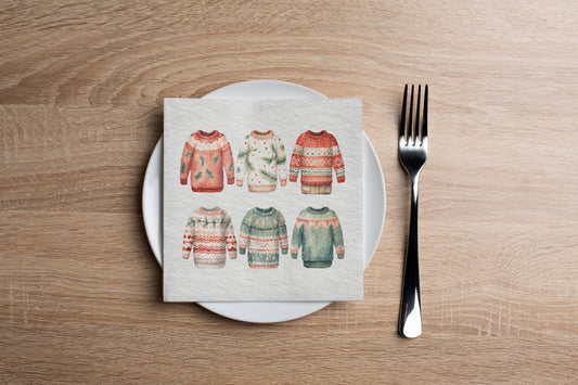 Holiday Sweater Cocktail Napkin