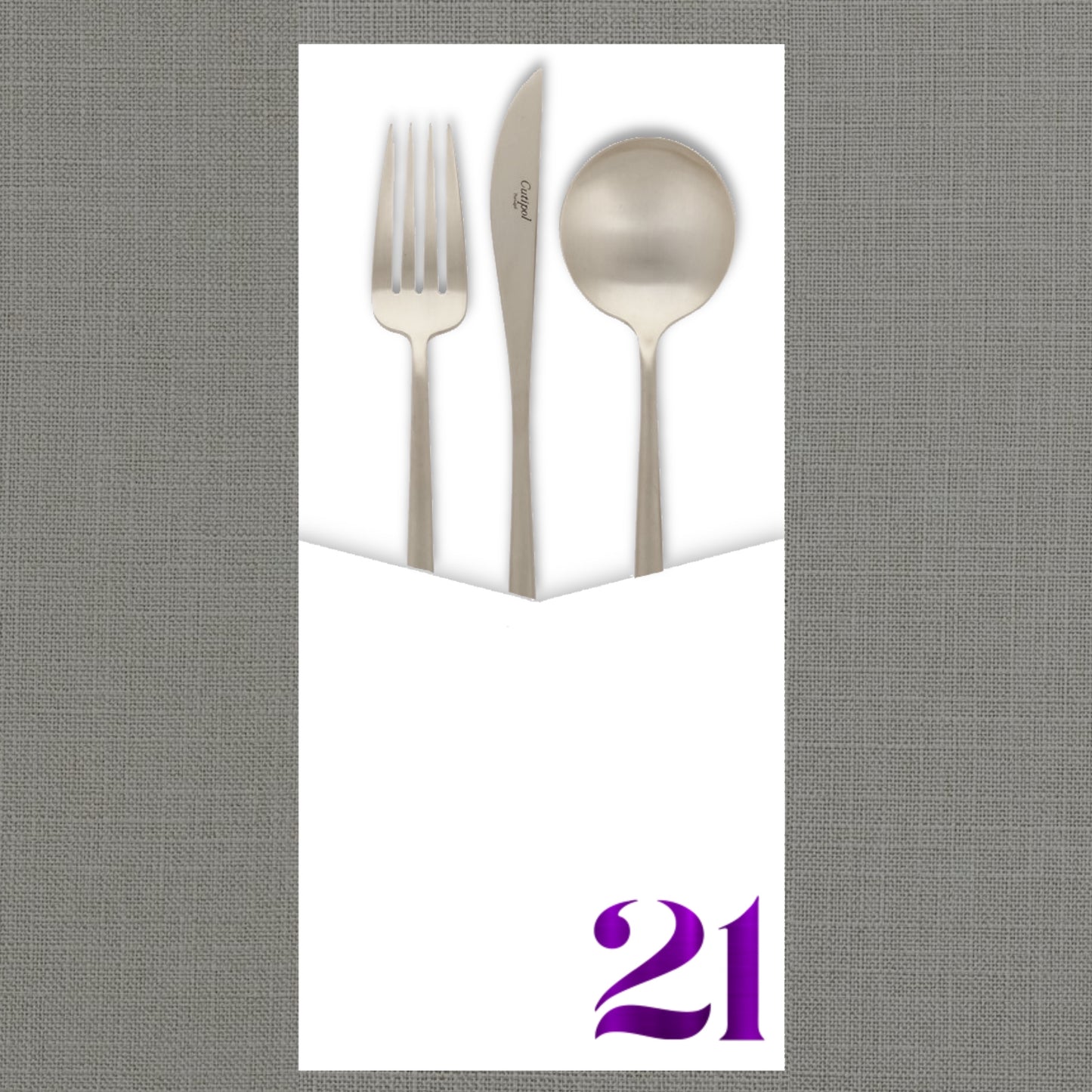 Foil Celebrate! 21 - Cutlery Pouch