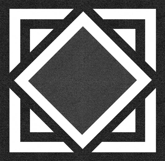 Black and White Geometric - Charger - (SQUARE)