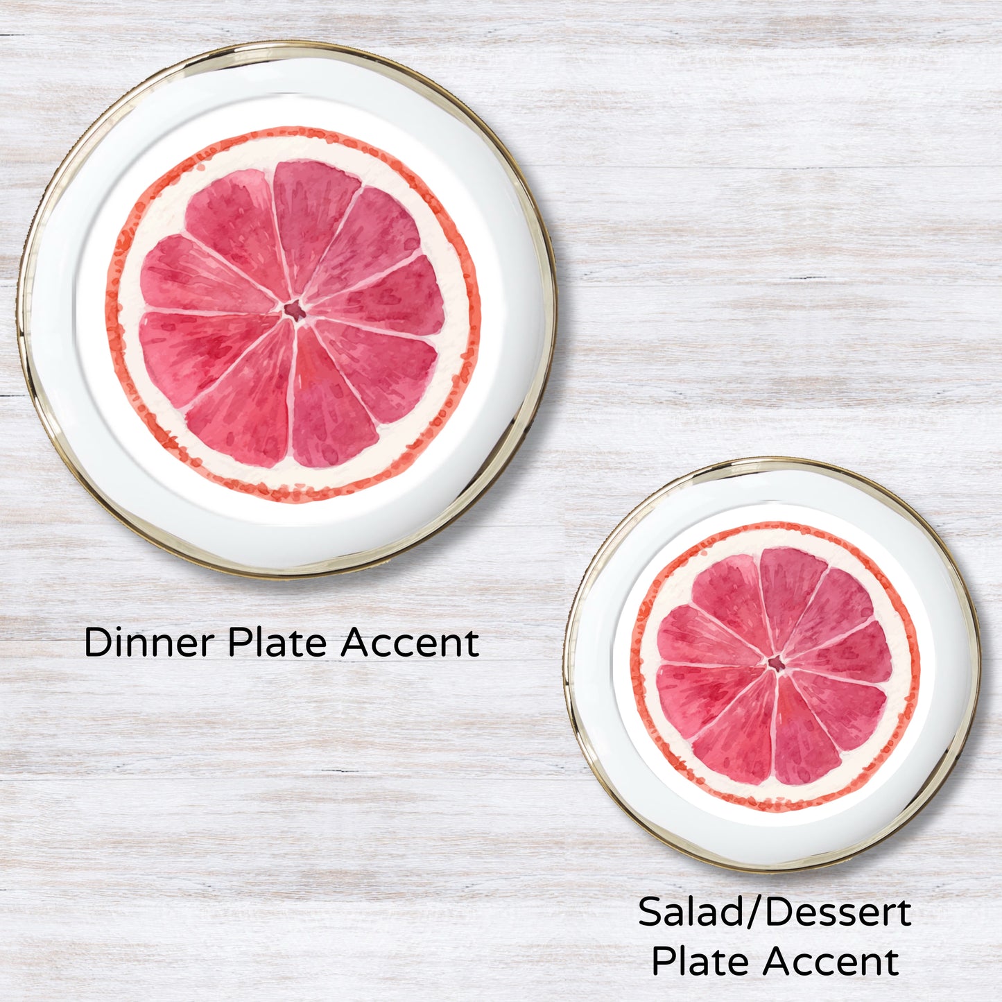 Grapefruit Slice Plate Accents