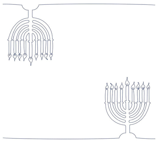 Hand Drawn Menorah - Charger