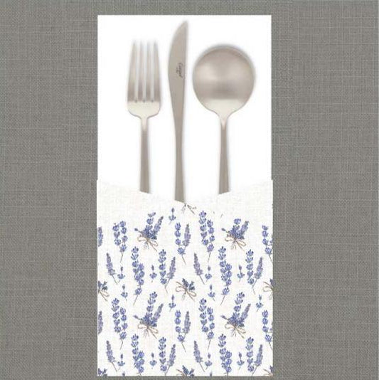 Lavender Linen Cutlery Pouch