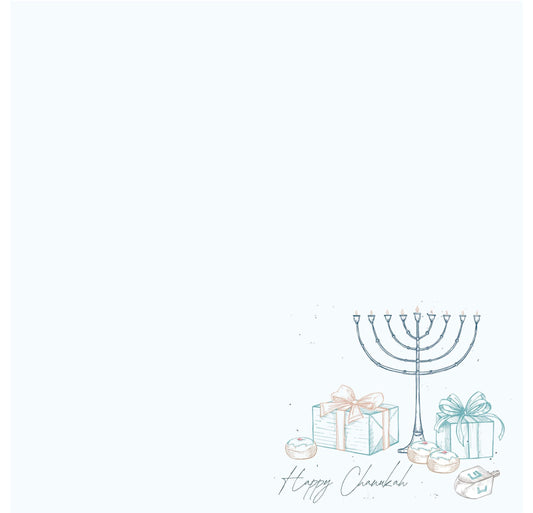 Pastel Drawn Menorah - Charger