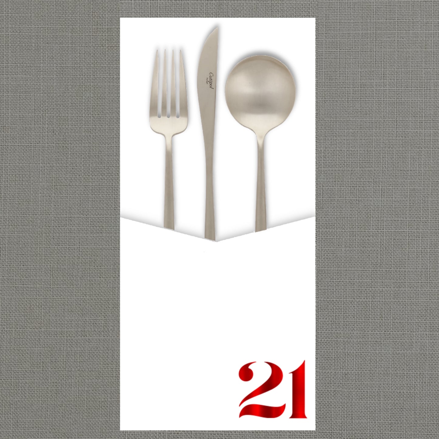 Foil Celebrate! 21 - Cutlery Pouch