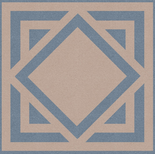 Taupe and Teal Geometric - Charger - (SQUARE)