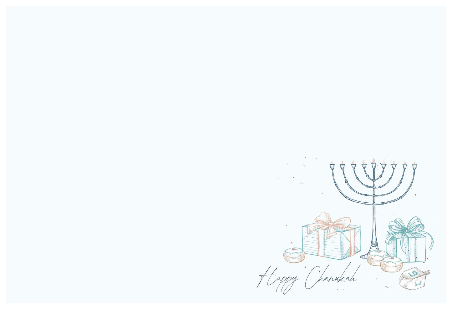 Pastel Drawn Menorah - Placemat