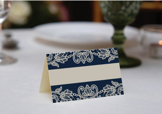 Chantilly Pesach (Blue) - Place Cards