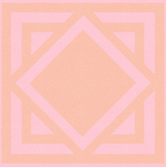 Blush and Coral Geometric - Charger - (SQUARE)