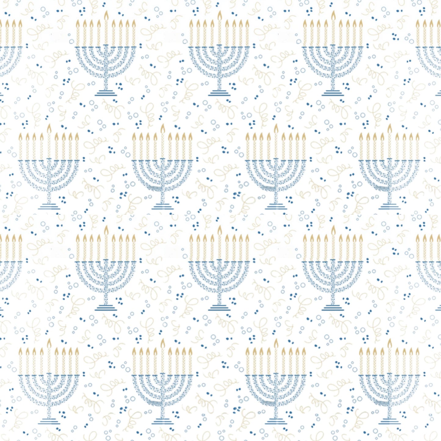 Menorah Confetti Cocktail Napkin