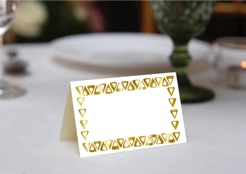 Corners Metallic Place Cards