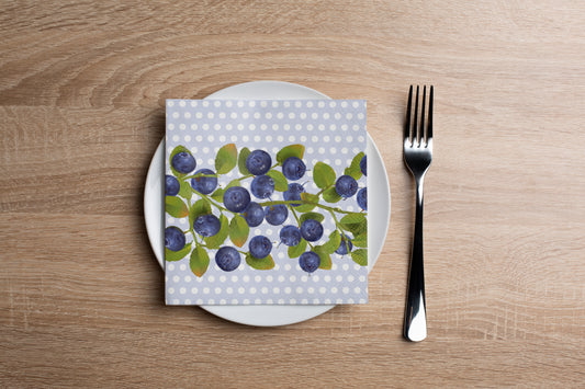 Blueberry Cocktail Napkin