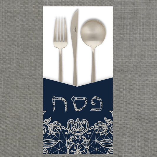 Chantilly Pesach (Blue) - Cutlery Pouch