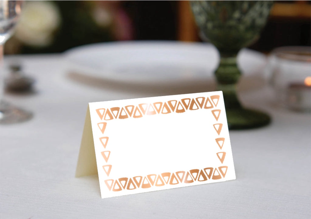 Corners Metallic Place Cards