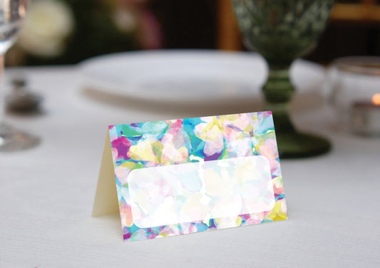 Abstract Flower Place Cards