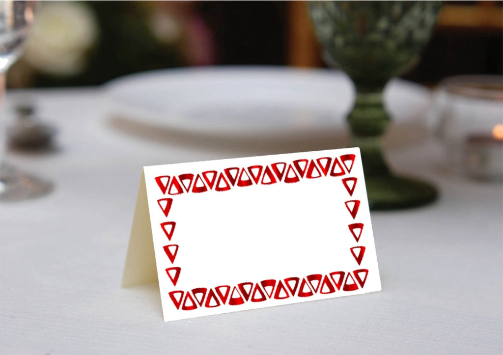 Corners Metallic Place Cards