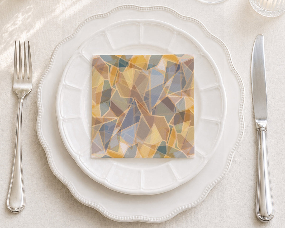 Amber Shard Cocktail Napkin