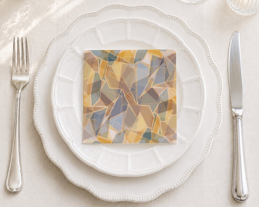 Amber Shard Cocktail Napkin