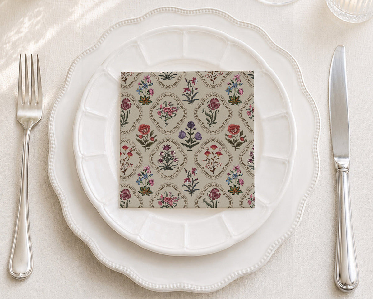 Antique Textile Cocktail Napkin