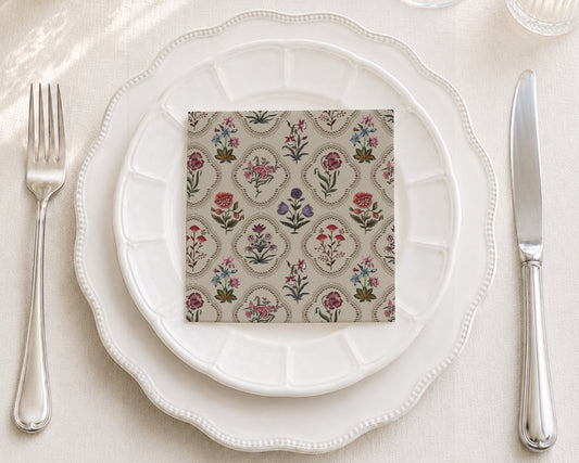 Antique Textile Cocktail Napkin
