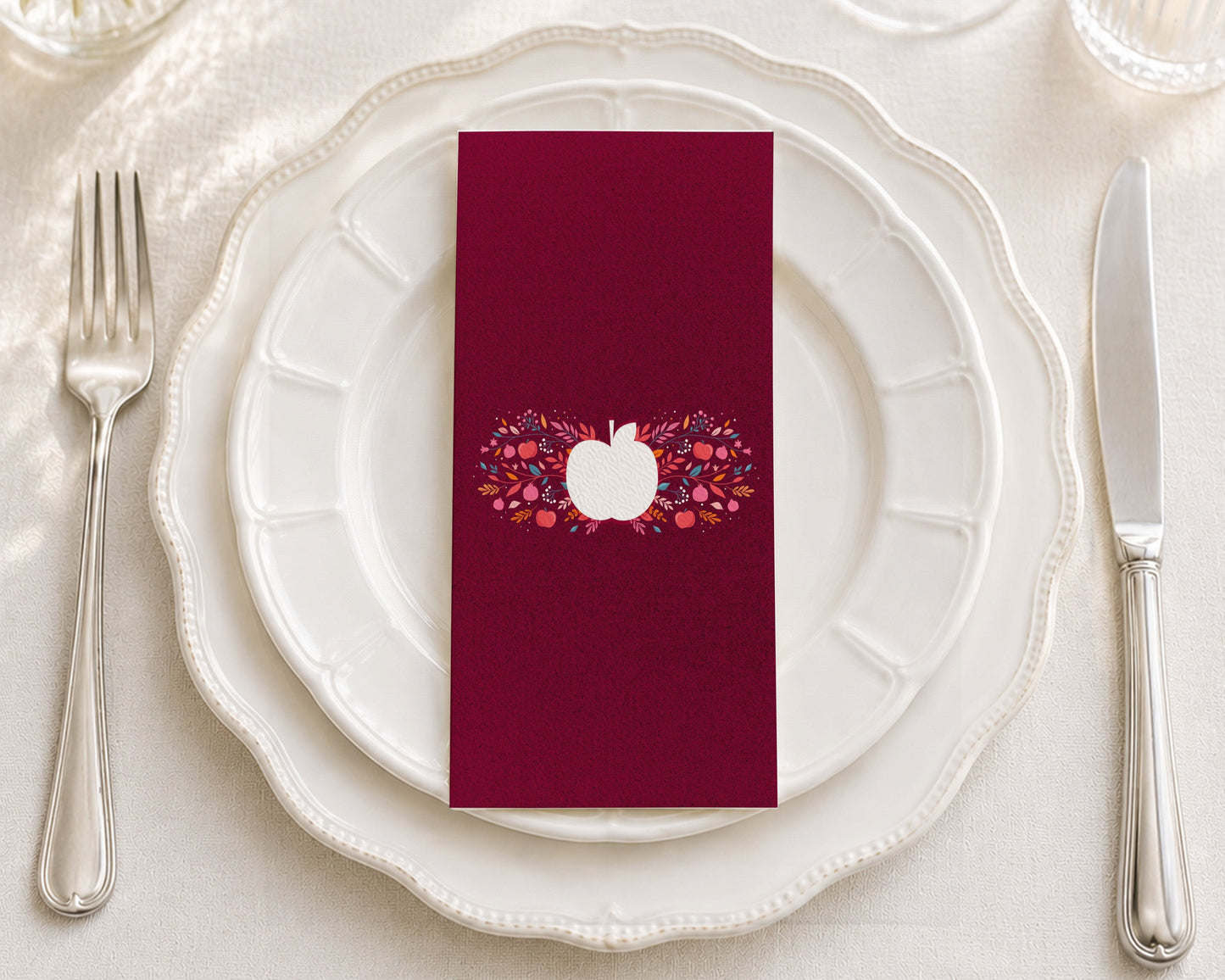 Cutout Apple - Printed Guest Towel