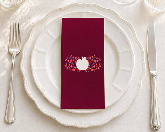 Cutout Apple - Printed Guest Towel