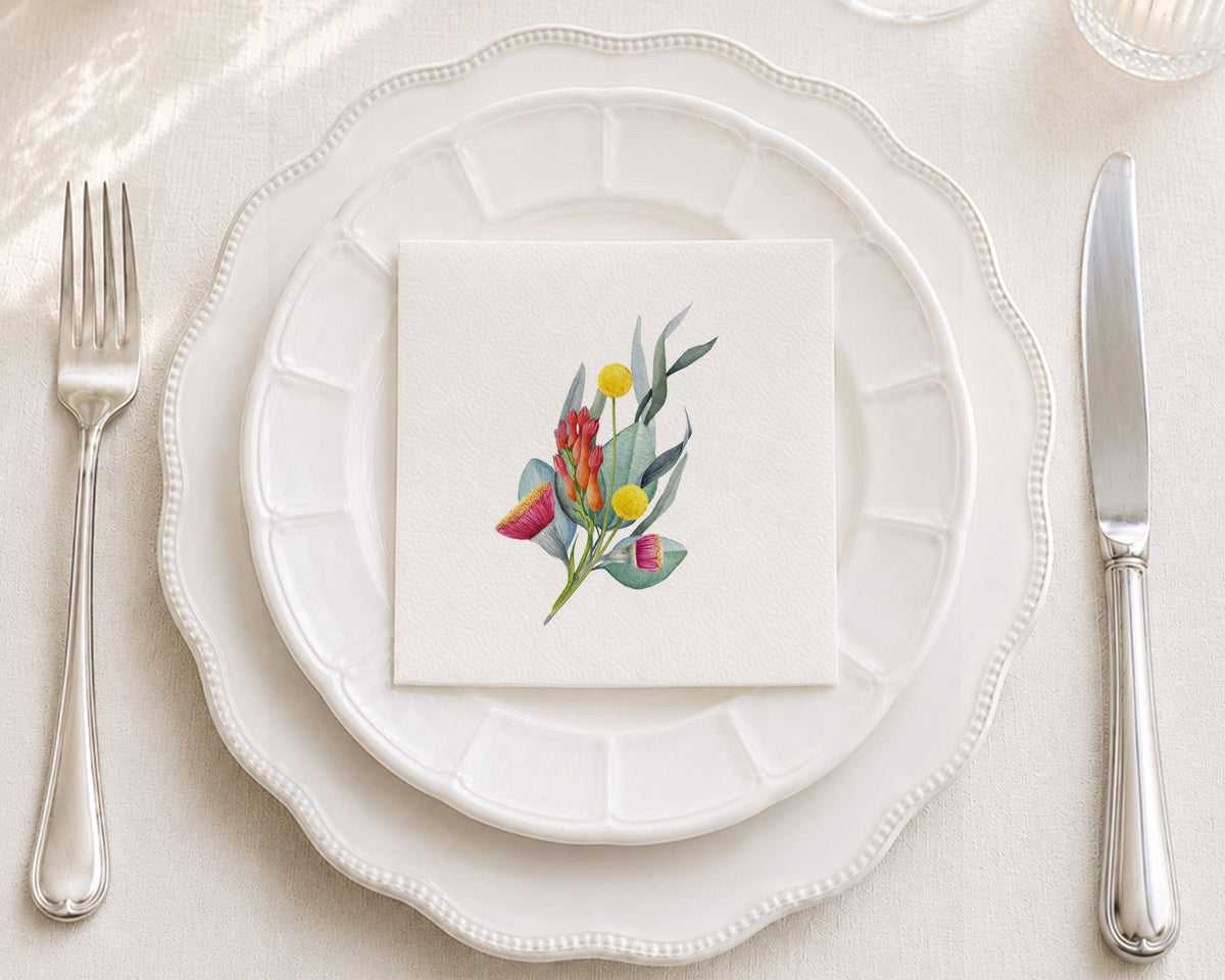 Australian Flora Cocktail Napkin
