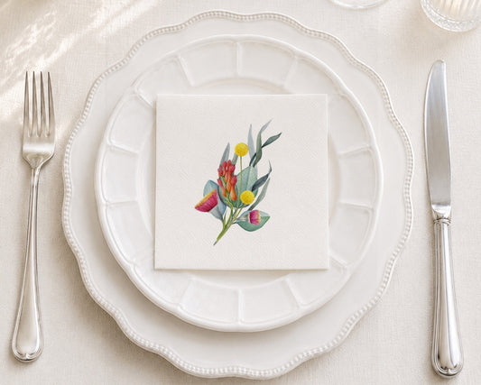 Australian Flora Cocktail Napkin