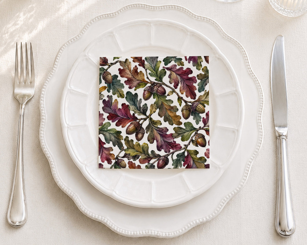 Autumn Oak Cocktail Napkin