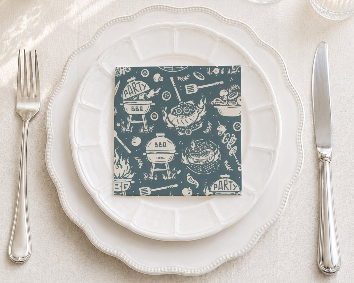 BBQ Blast Blue Cocktail Napkin