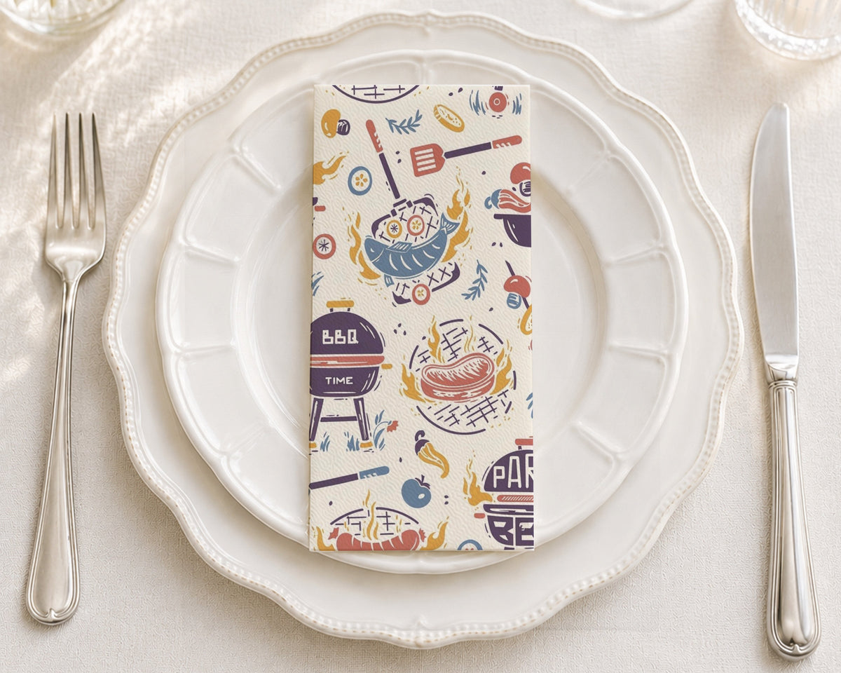BBQ Blast Multi - Printed Guest Towel