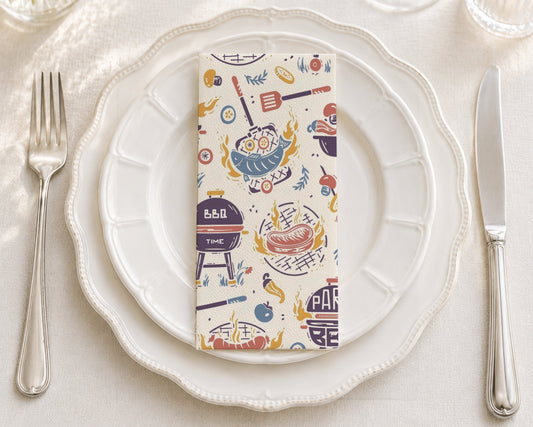 BBQ Blast Multi - Printed Guest Towel