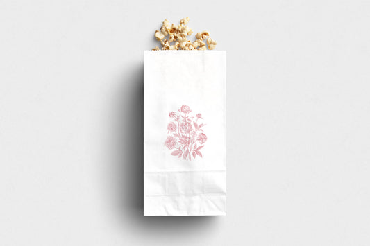 Peony Cluster Printed Paper Bag