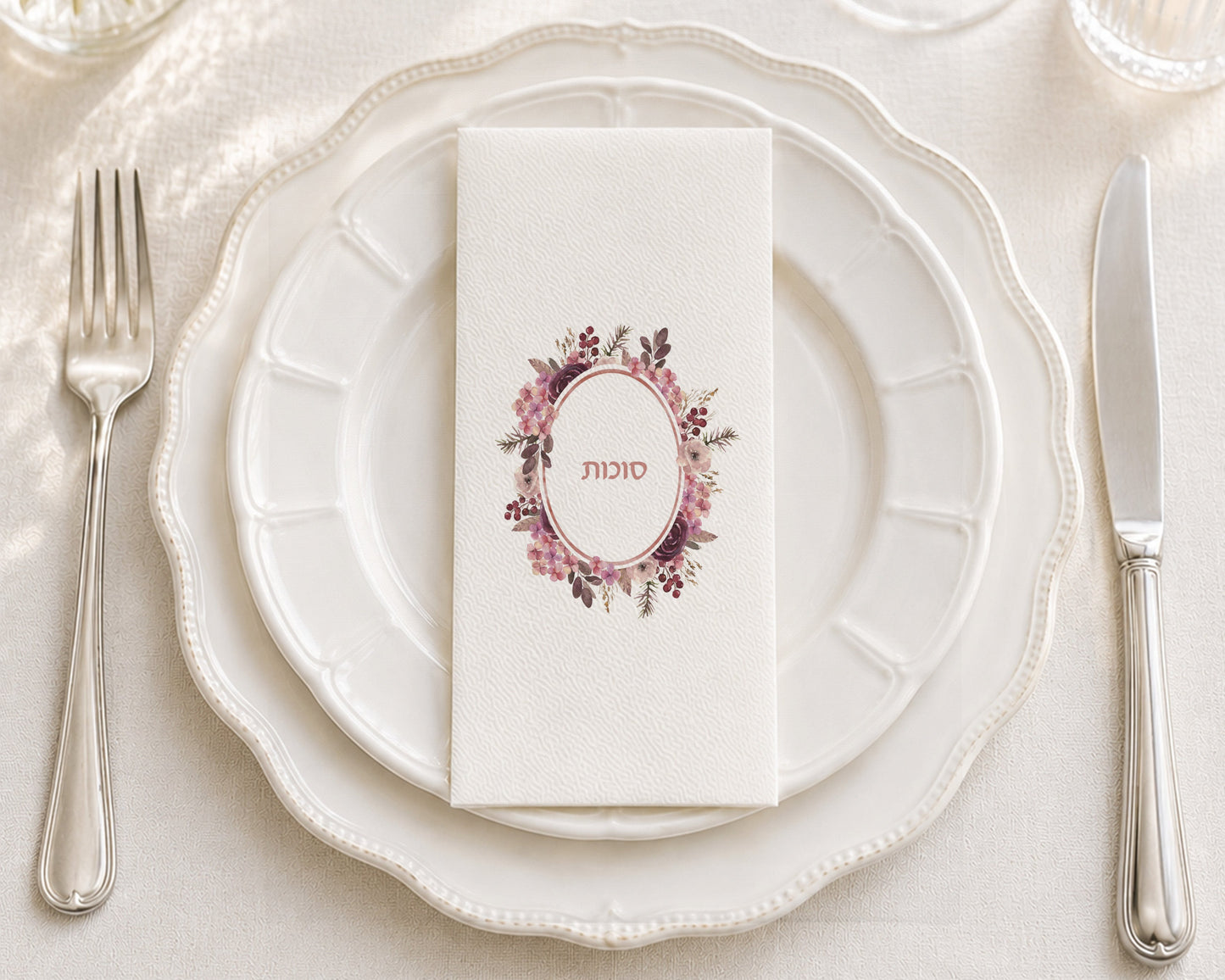 Berry Blush - Printed Guest Towel