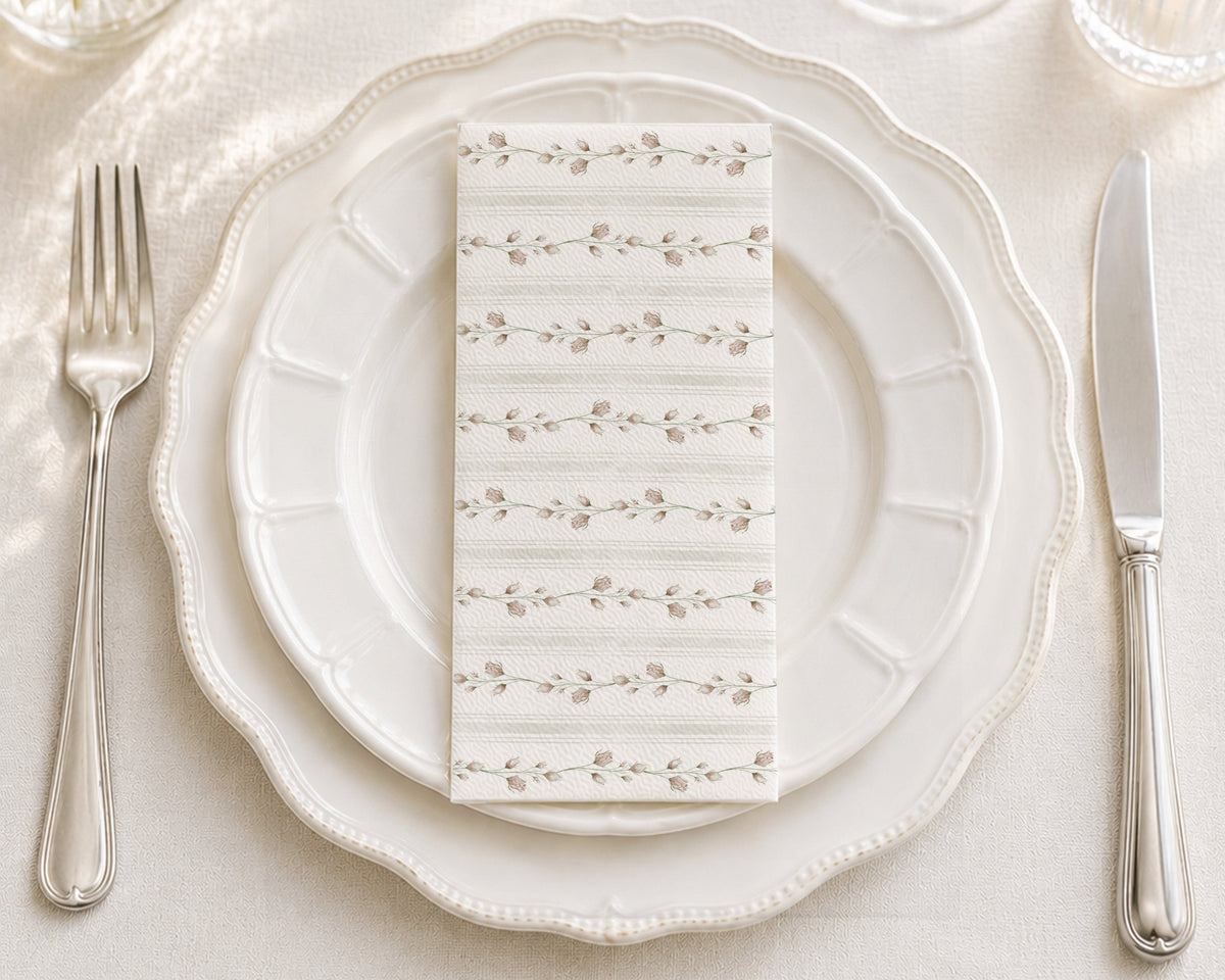 Blooming Rose - Printed Guest Towel