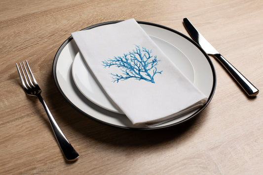 Blue Coral - Printed Guest Towel