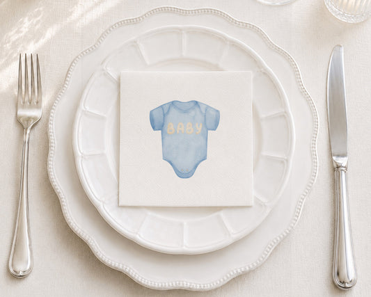 Blue Stretchie Cocktail Napkin