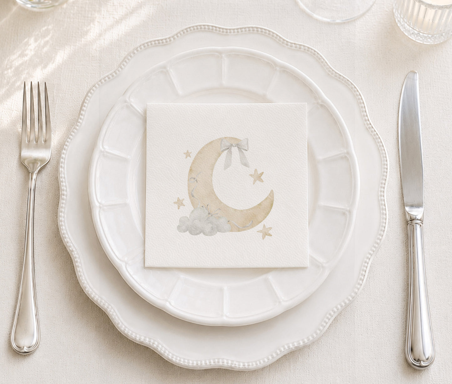 Bow Moon Cocktail Napkin