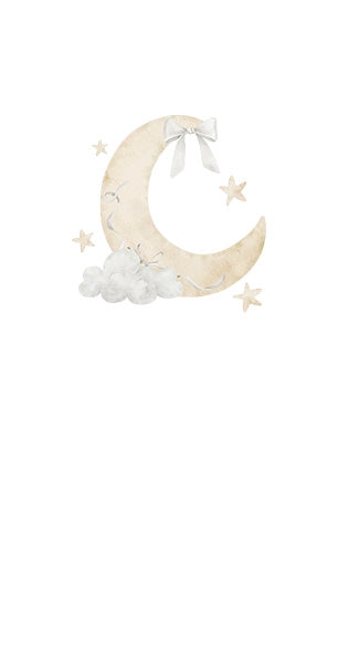 Bow Moon - Printed Guest Towel