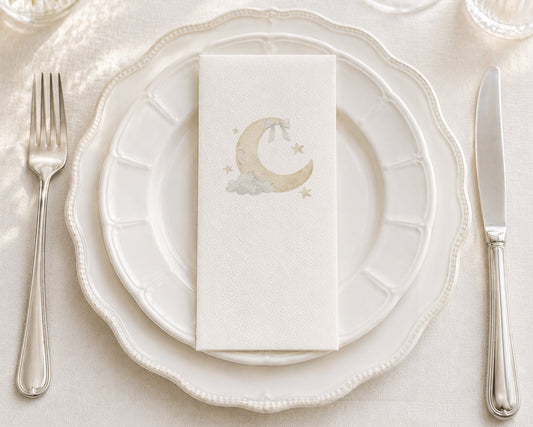 Bow Moon - Printed Guest Towel