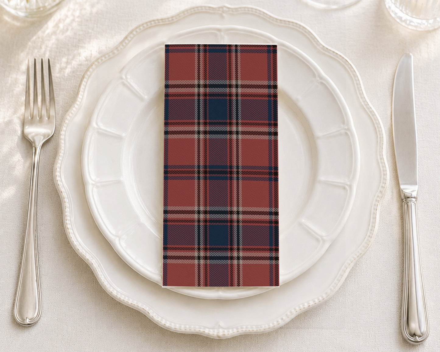 Brick Plaid - Printed Guest Towel