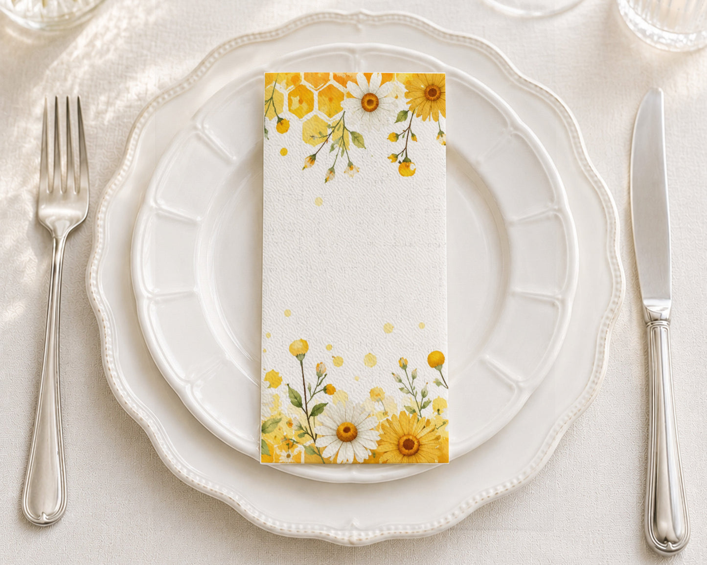 Chamomile Honeycomb - Printed Guest Towel
