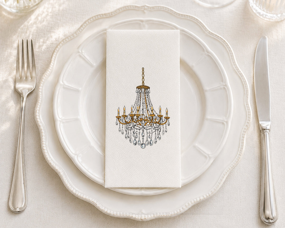 Chandelier - Printed Guest Towel