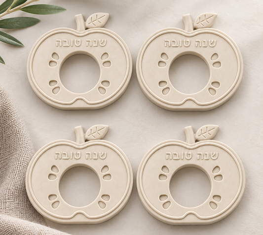 3D Printed Apple Napkin Rings - Set of 4