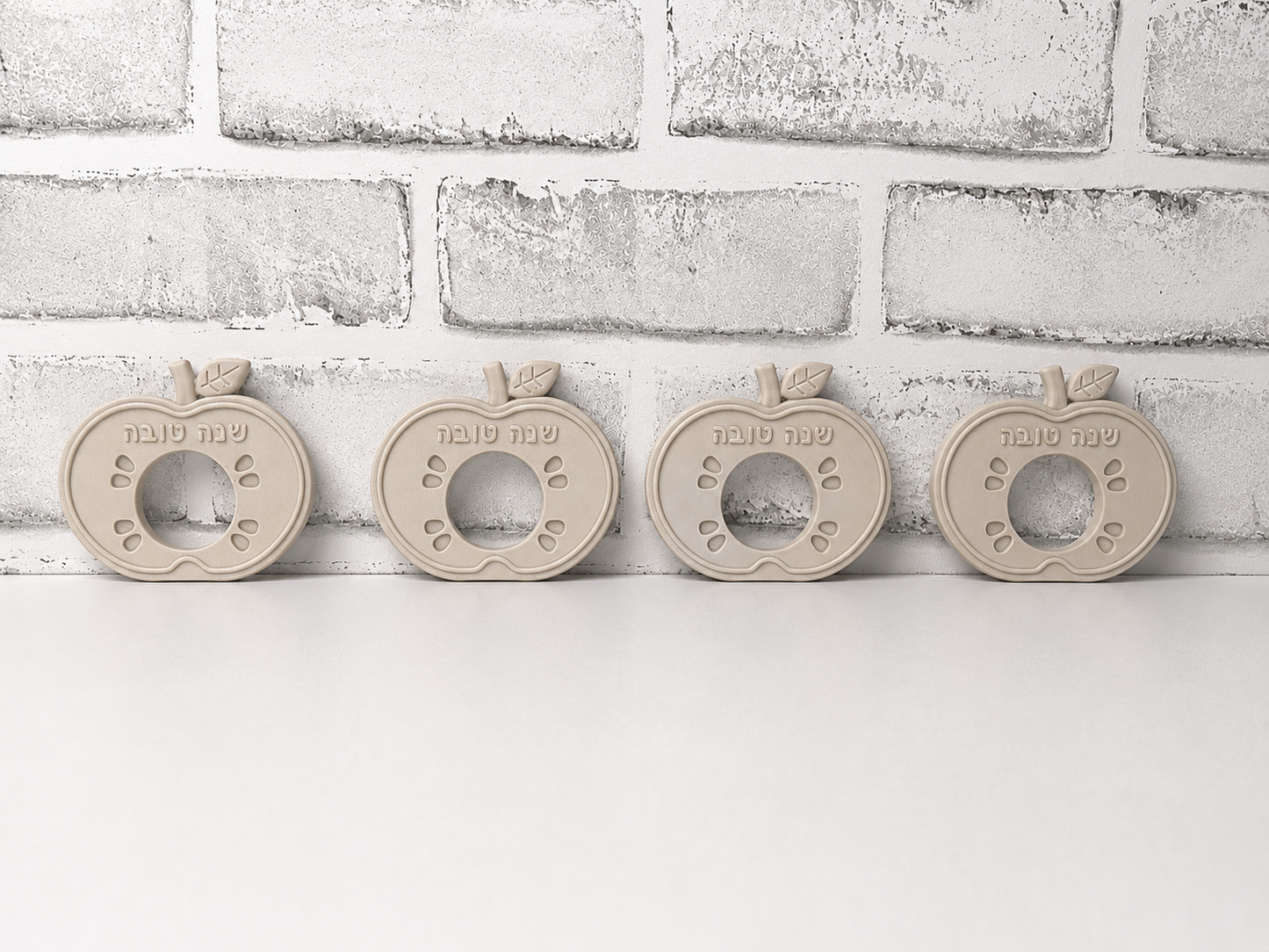 3D Printed Apple Napkin Rings - Set of 4