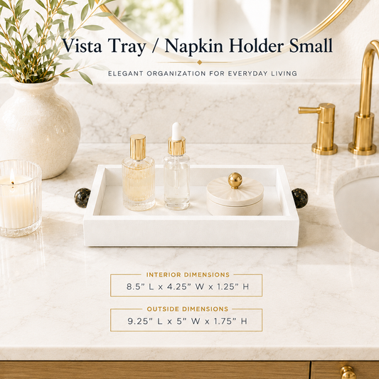 Vista Tray/Napkin Holder White Small